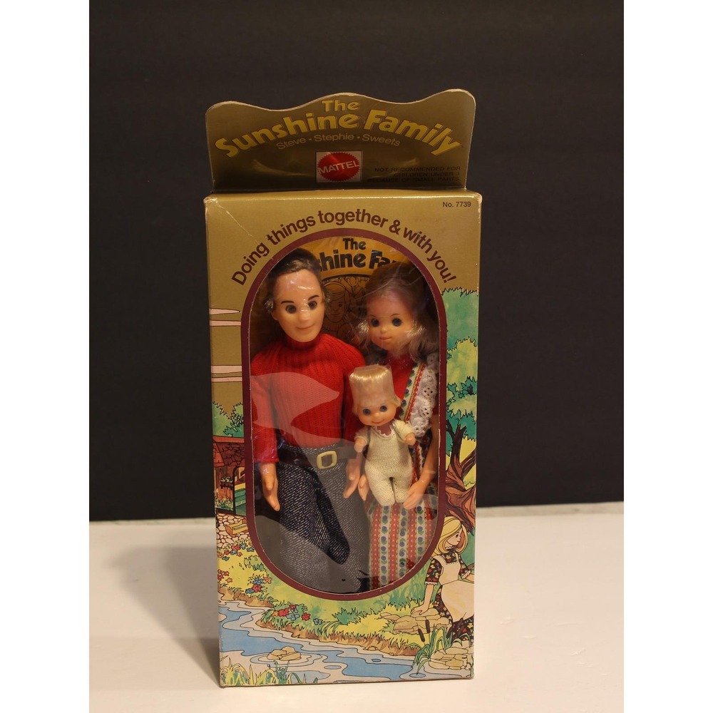 Vintage 1973 Mattel The Sunshine Family Dolls # 7739 New Old Stock (T)